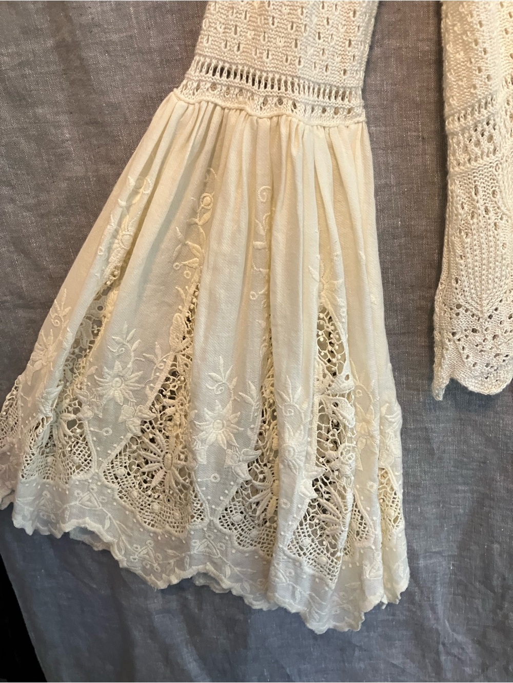 Free People Linen-blend Sweater Top with Flared Sleeves - Picture 4 of 4